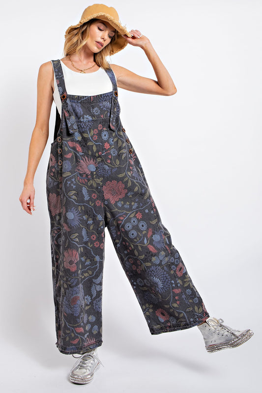 Vintage Washed Floral Overall | JQ Clothing Co.