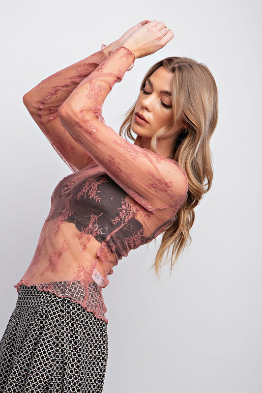 Romantic All Over Sheer Lace Top | JQ Clothing Co.