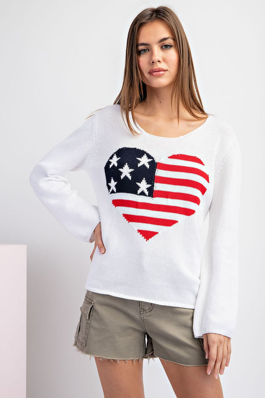American Heart Flag Sweater | JQ Clothing Co.