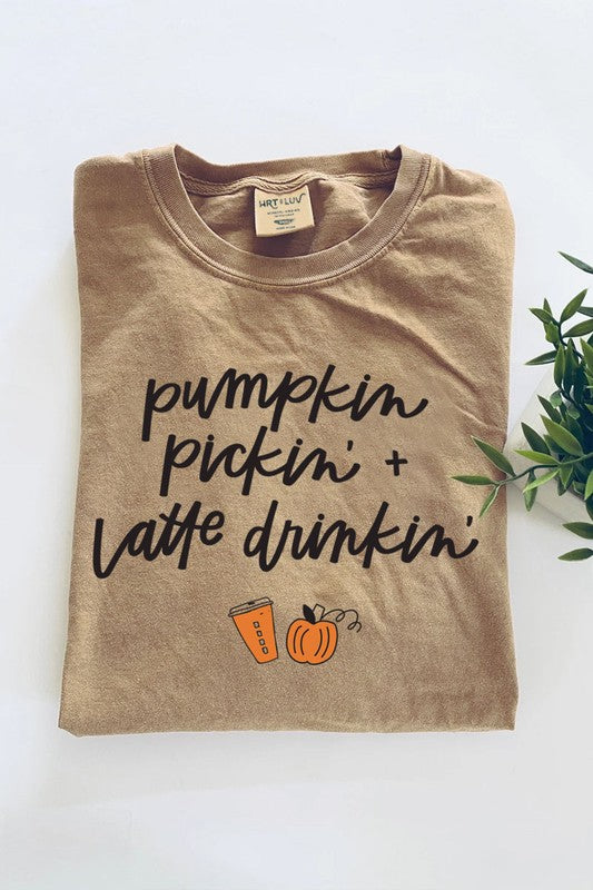 Pumpkin Pickin' Latte Drinkin' Tee