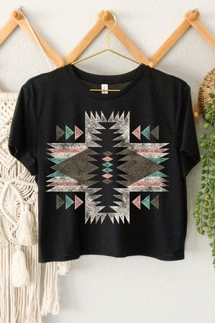 Aztec Graphic Crop Top | JQ Clothing Co.