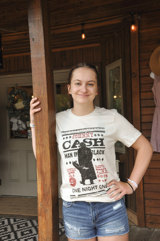 Johnny Cash Poster Graphic Tee