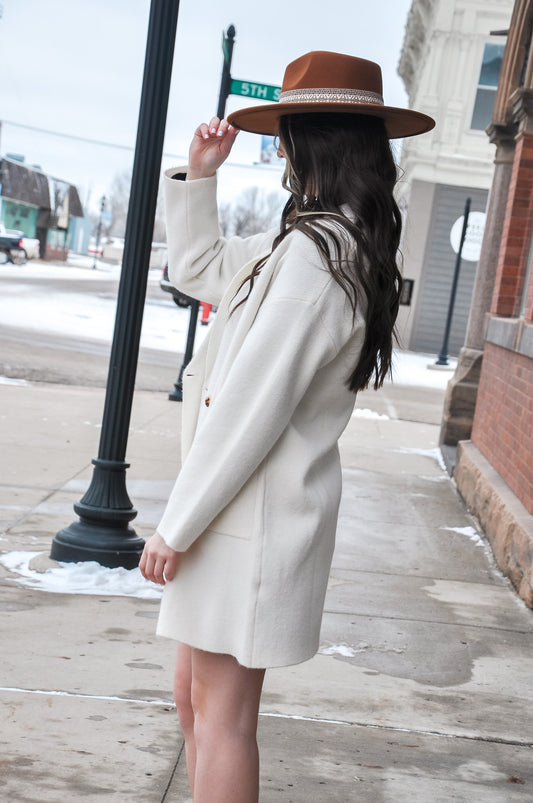 White Sweater Coat