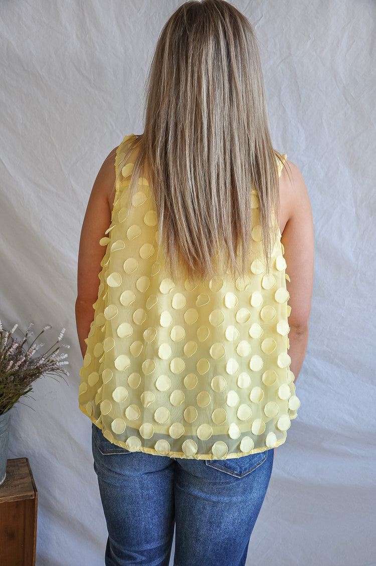 Dotted Textured Sleeveless Top