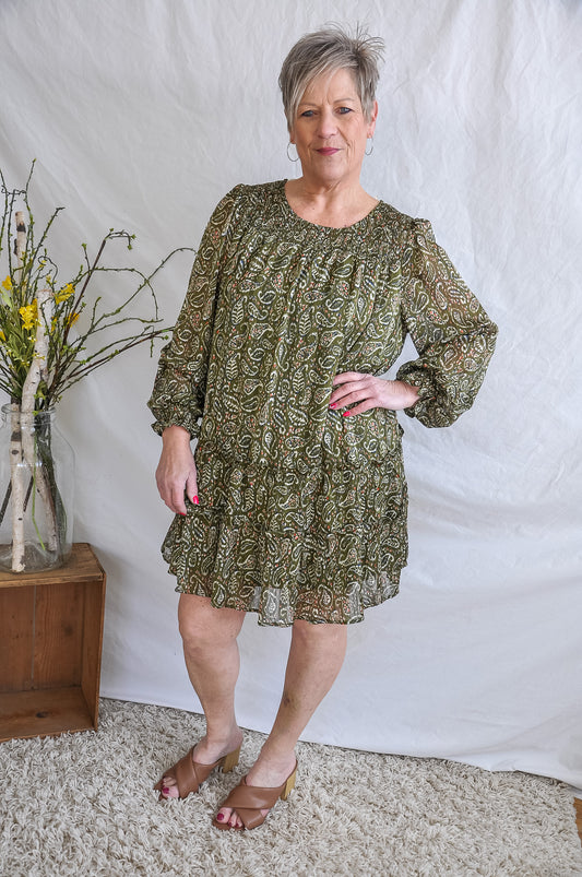 Flirty Forest Green Floral Dress | JQ Clothing Co.