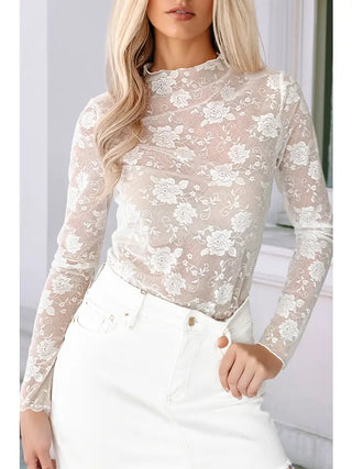 Little Daisy Closet Lace Mesh Tops, view 2