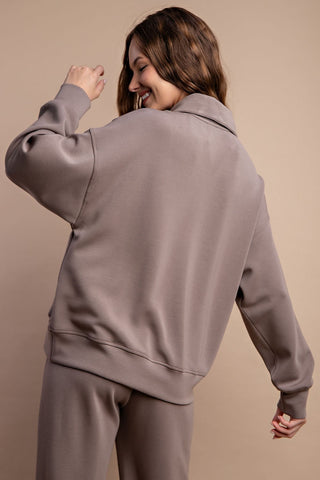 Modal Poly Span Quarter Zip Pullover