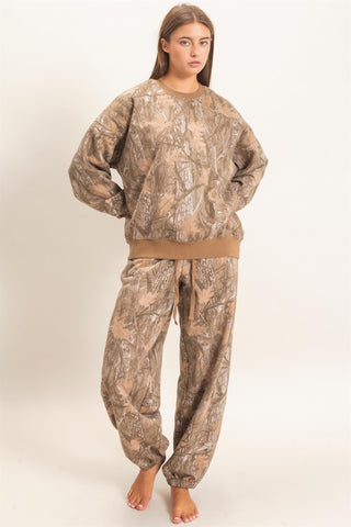 Tree Camouflage Crew Neck Sweatshirt