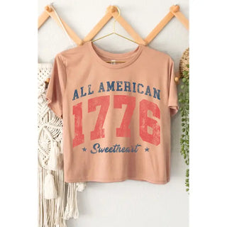 All American 1776 Sweetheart Crop Top