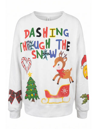 Ivory Christmas Graphic Sweatshirt
