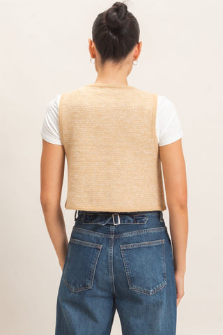 Sweater Vest With Front Ties