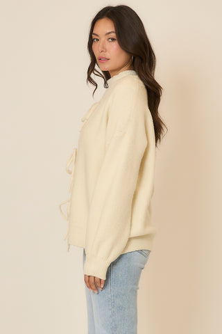 Tie Closure Soft Knit Cardigan