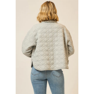 Curvy Quilted Collar Jacket
