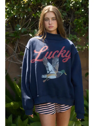 'Lucky &amp; Mallard' Mock-Neck Sweatshirt