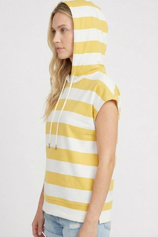 Rugby Striped Hoodie Sweatshirt