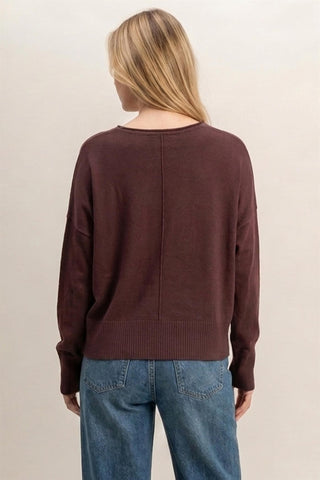 Roll Neck Seam Detail Sweater