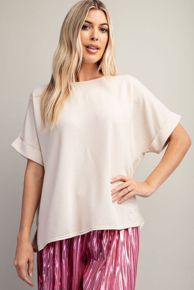 Round Neck Dolman Sleeve Knit Top | JQ Clothing Co.