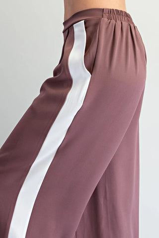 Side Stripe Wide Leg Pants & Top Set