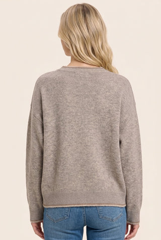 Taupe Horse Jacquard Sweater