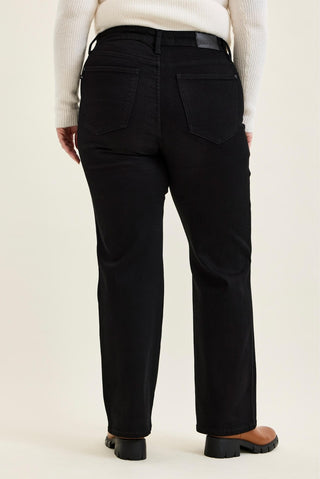 Curvy Black TC Straight Jeans