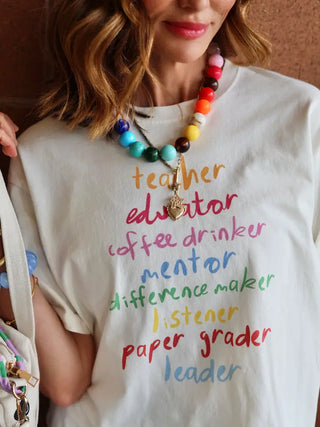 Teacher Educator Crop Graphic Tee
