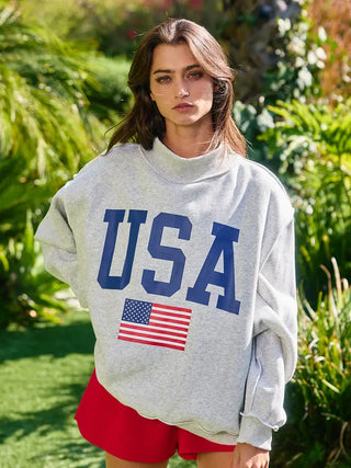Usa/America Print Reversible Sweatshirt