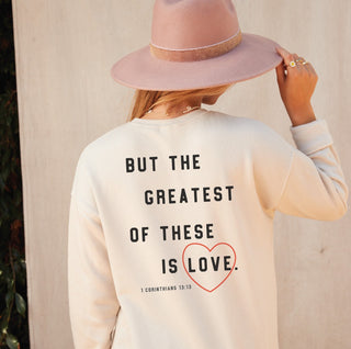 FAITH HOPE LOVE Fleece Pullover, view 2