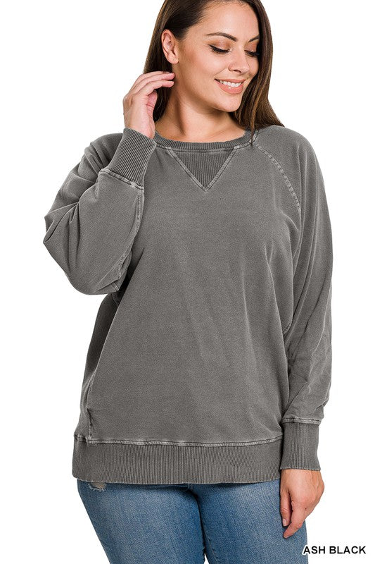 Curvy Simple French Terry Pullover | JQ Clothing Co.