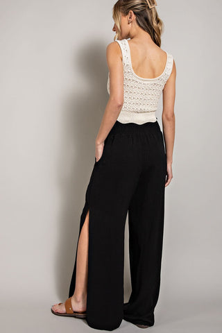 Unexpected Slit Wide Leg Pant | JQ Clothing Co.