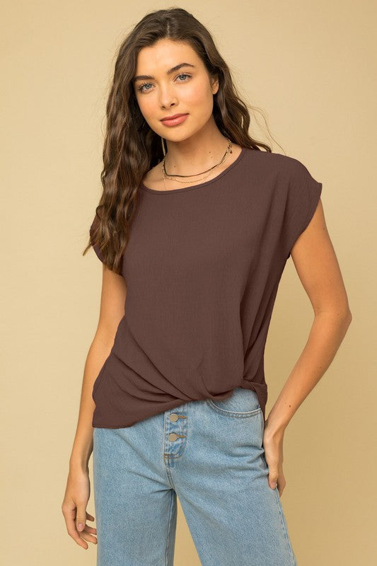 Twisted Up Short Sleeve Top
