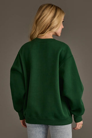 Green Gold Game Day Chenille Sweatshirt