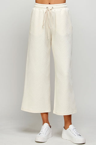 Textured Soft Cropped Wide Pants | JQ Clothing Co.