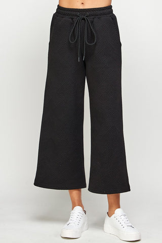 Textured Soft Cropped Wide Pants | JQ Clothing Co.