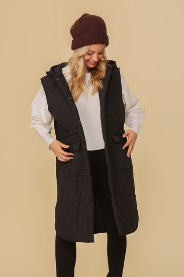 Hooded Button Down Classic Vest | JQ Clothing Co.