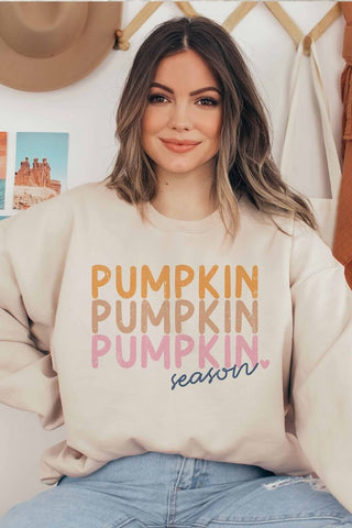 Pumkin Season Repeating Graphic Crewneck | JQ Clothing Co.