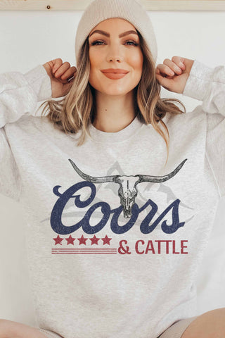 Longhorn Scull Coors & Cattle Graphic | JQ Clothing Co.