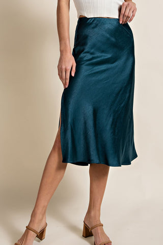 Romantic Classic Satin Midi Skirt | JQ Clothing Co.