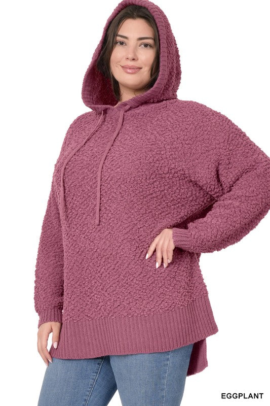 Poppin' Off Curvy Hooded Sweater | JQ Clothing Co.
