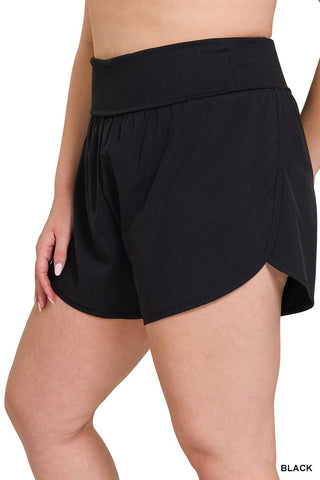 Plus High Waistband Running Shorts | JQ Clothing Co.