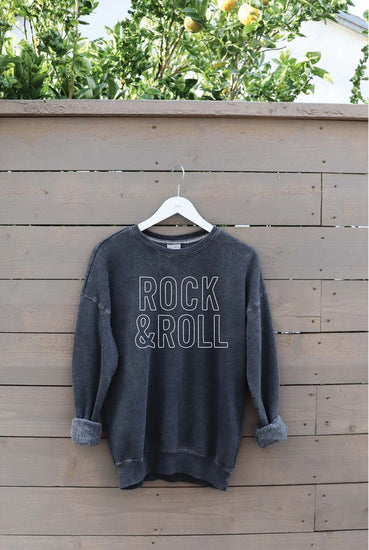 Rock and Roll Outline Crewneck | JQ Clothing Co.