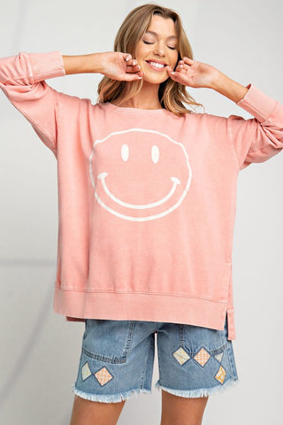 Washed Smiles Crewneck Sweatshirt