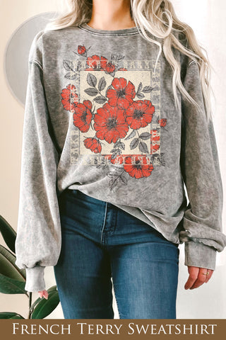 Take It Easy Vintage Flower Sweatshirt | JQ Clothing Co.