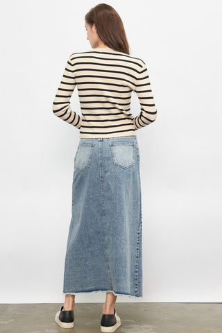 Denim Maxi Skirt w/Side Slit | JQ Clothing Co.