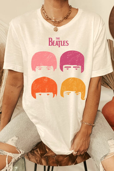 Rainbow Beatles Outlines Graphic Tee | JQ Clothing Co.