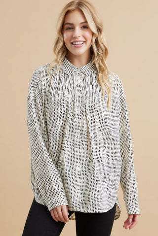 Dainty Printed Long Sleeve Top | JQ Clothing Co.