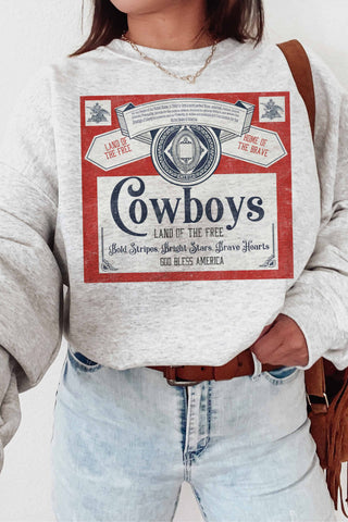 Cowboys Land of the Free Sweatshirt | JQ Clothing Co.