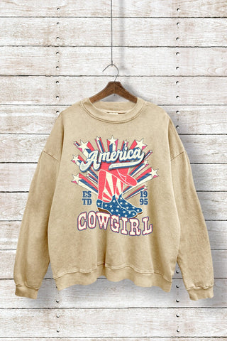 Cowgirl 1985 Washed Sweatshirt | JQ Clothing Co.