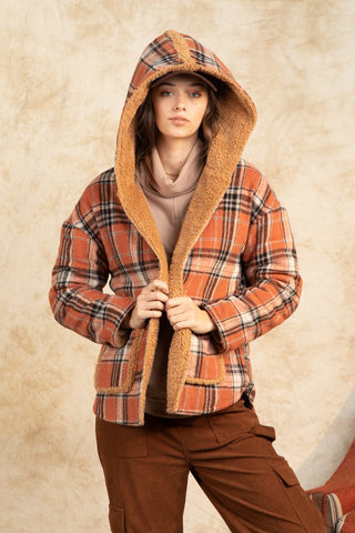 Faux Fur Lined Plaid Shacket | JQ Clothing Co.