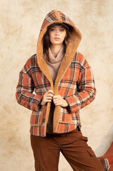 Faux Fur Lined Plaid Shacket | JQ Clothing Co.