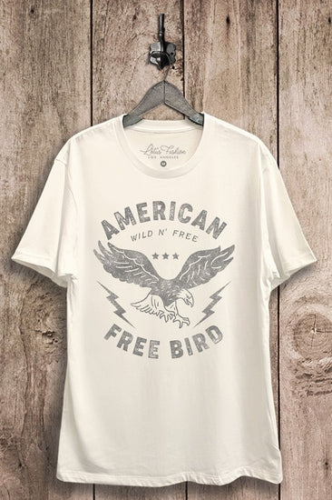 American Free Bird Ivory Graphic Tee | JQ Clothing Co.